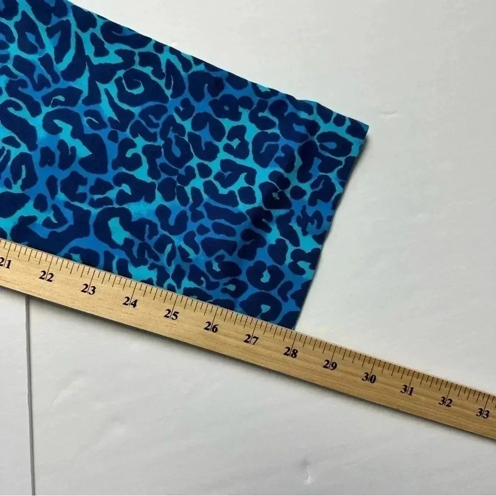 Lilly Pulitzer Cotton‎ Kelly Ankle Pants Turquoise Blue Cheetah Print Size 6 - Picture 10 of 10